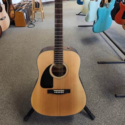 Used Fender CD-100 L/H Left-Handed Acoustic Guitar - Natural w/ Hard Case image 2