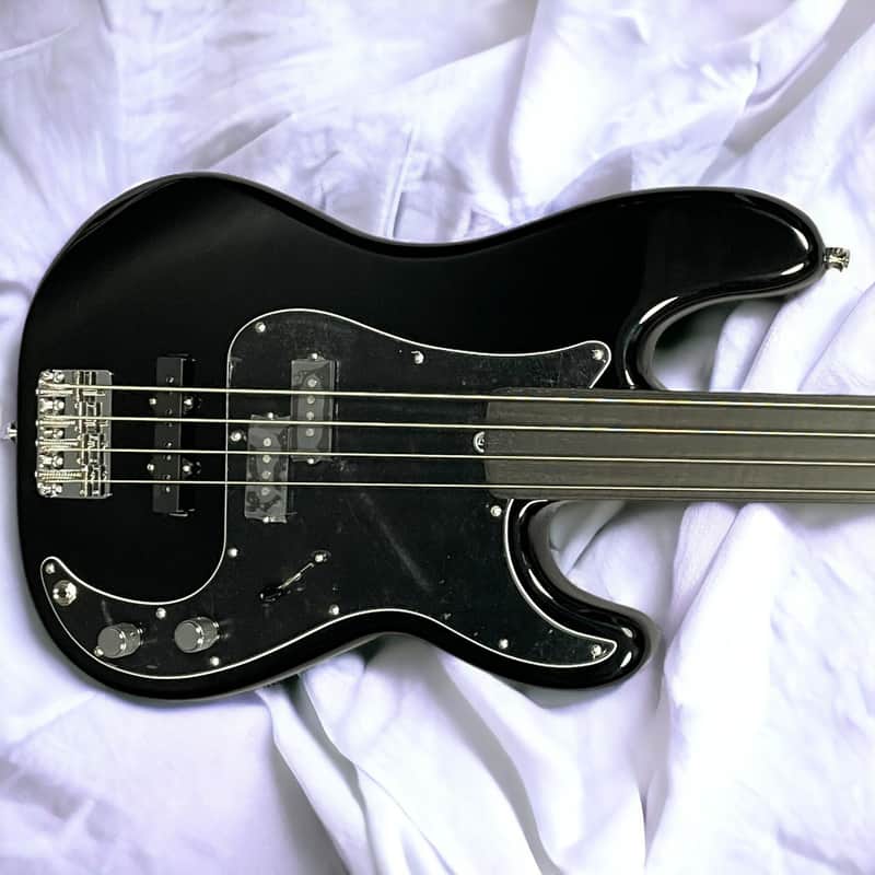 Fender Tony Franklin Unlined Fretless Precision, Black / Ebony *IN STOCK* image 1