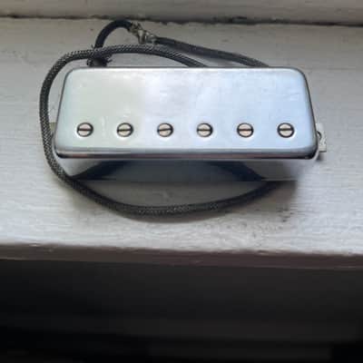 1970s Gibson Patent Stamp (Pat No.) Mini Humbucker Pickup Chrome image 1