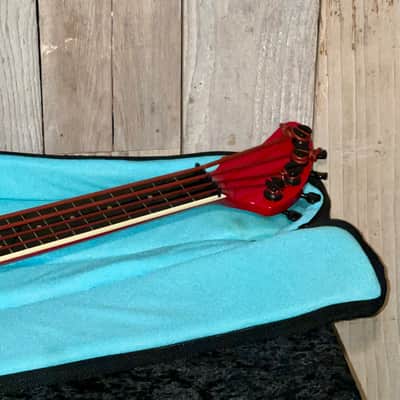 Excellent DeArmond / Fender Ashbory Bass Red 4 String Bass, Original Case , Korea ! image 15