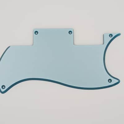 metallic ice blue acrylic pickguard for epiphone sg special guitar image 1
