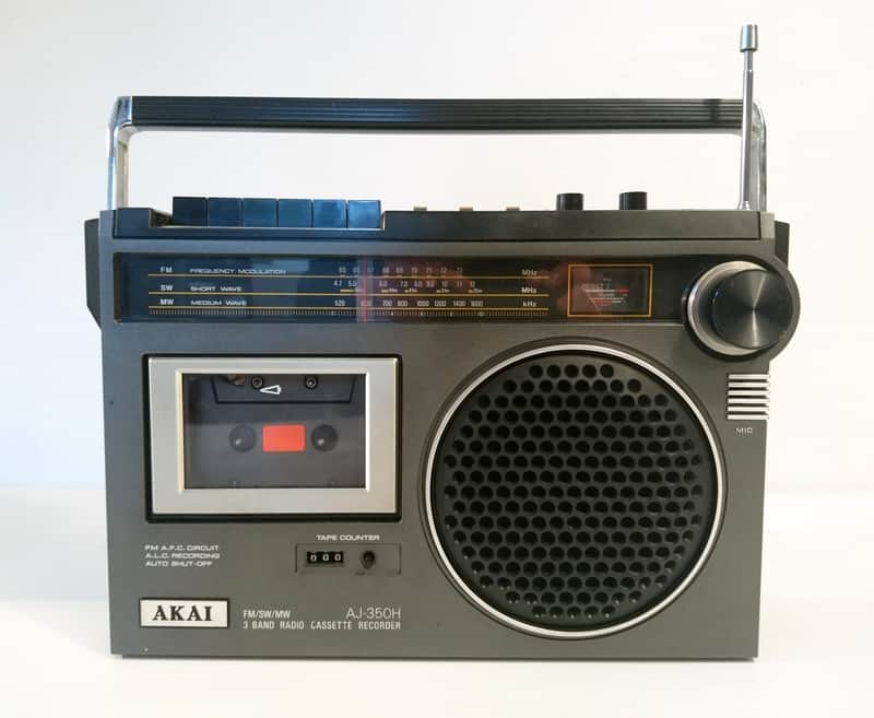 Akai AJ-R205L - Enregistreur Cassette Stéréo Vintage 1986, AM/FM, Très Rare