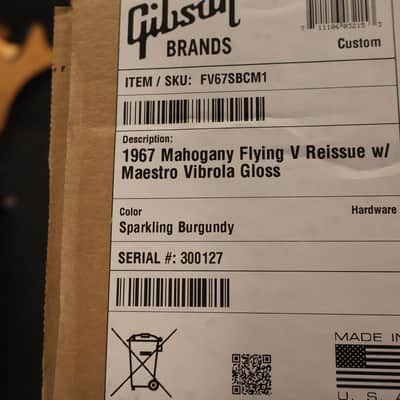 Gibson 1967 Mahogany Flying V Reissue w/ Maestro Vibrola Gloss image 13