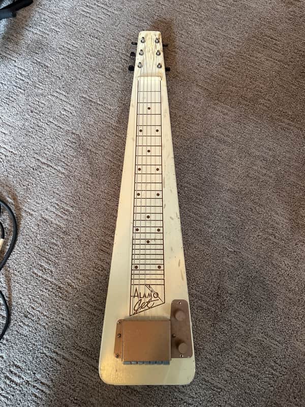 1960s Alamo Jet Lap Steel with Original Case - Tan and Brown image 1