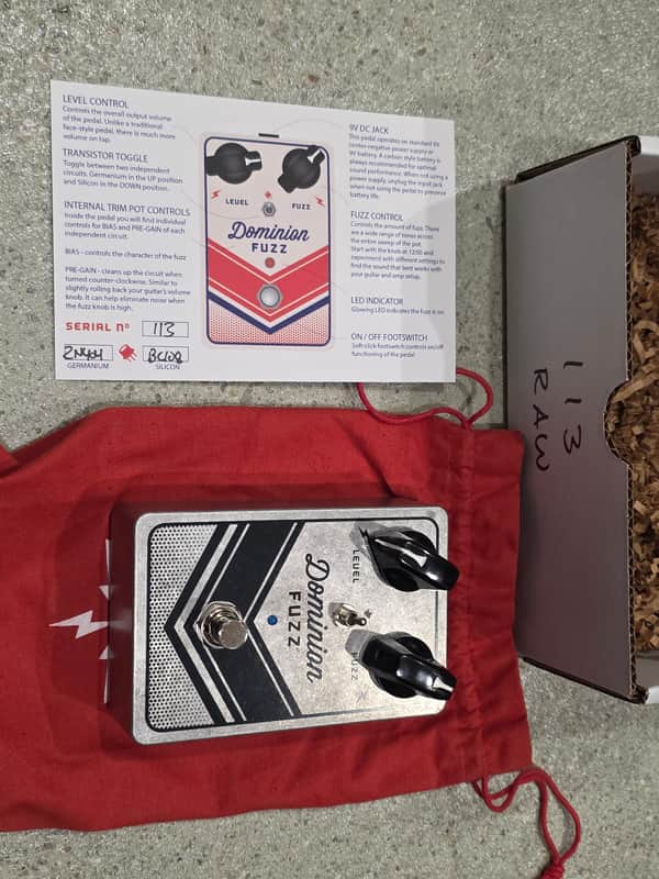 Dominion Electric Effects Dominion Fuzz BC108 - Bare Silver