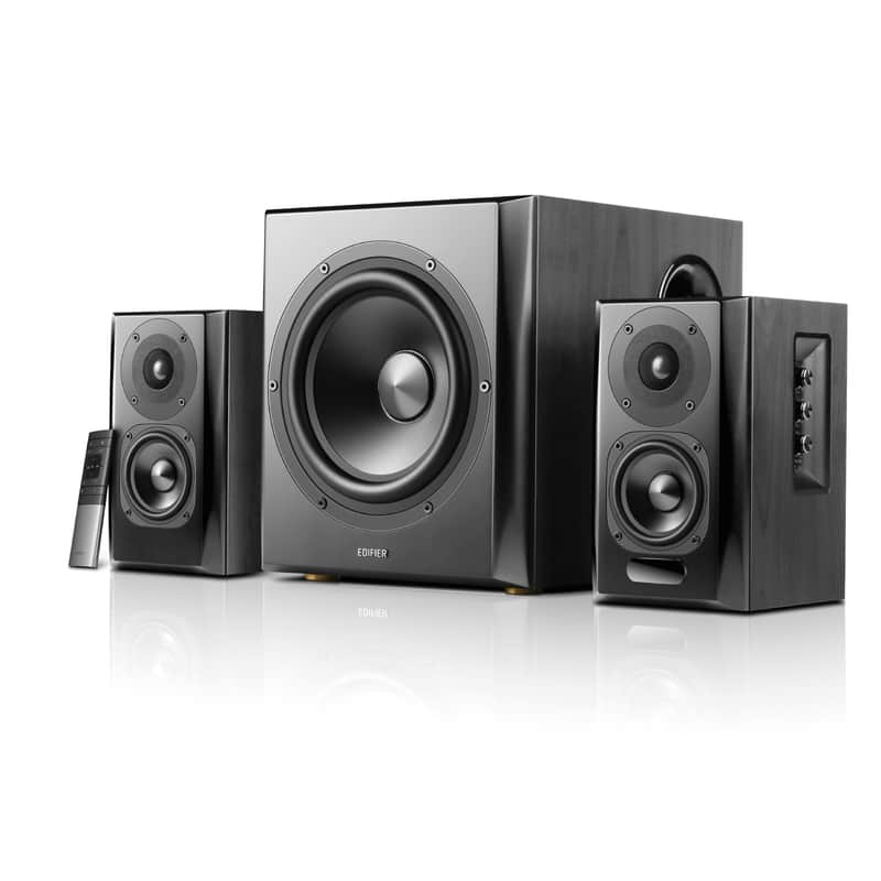 Edifier S351DB Bookshelf Speaker and Subwoofer 2.1 Speaker System Bluetooth V5.1 aptX Wireless Sound image 1