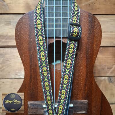 Levy's  Ukulele black & yellow 1/2" strap jacquard MJ19UKE-002 image 1