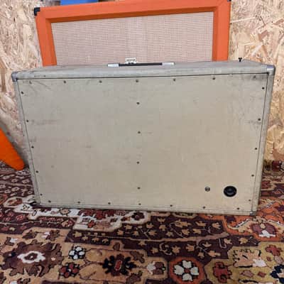 Vintage 1960s Fender USA Blonde 2x12 Guitar Amplifier Cabinet Celestion G12M-70 image 10