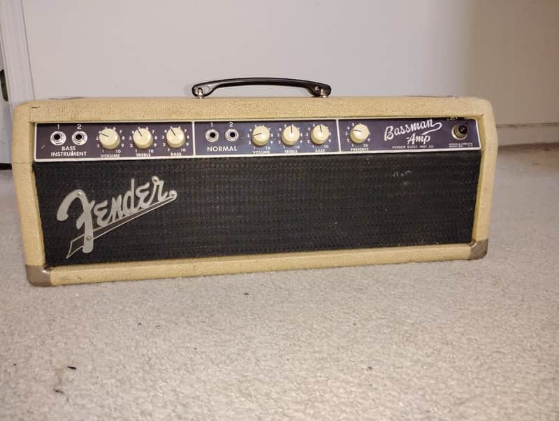 1962 Fender Bassman, "Brown Face', 6G6-B, With Fender Amp Cover image 1