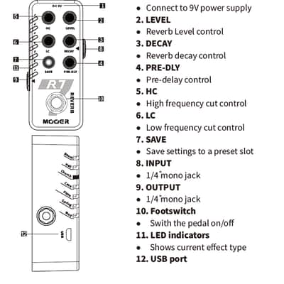 Mooer R7 Reverb Compact Effect Pedal with 7 Types of Reverb image 5