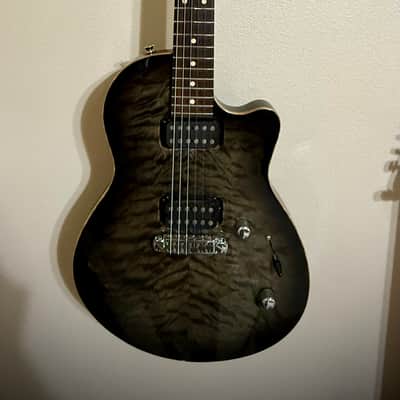 Tom Anderson Guitarworks Atom 2004 - Black Burst Quilted Maple image 3