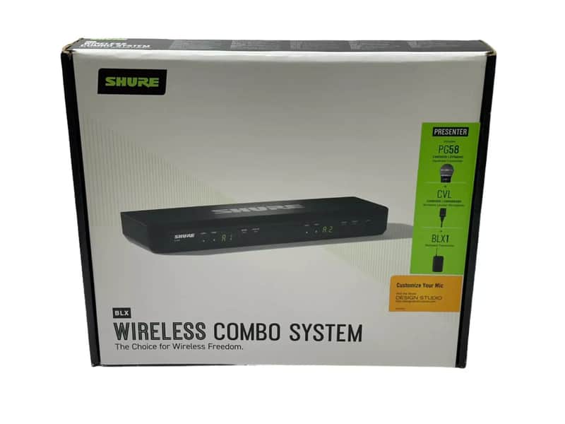 Shure BLX1288/CVL Dual Channel Combo Wireless System 2015 - Present - Black image 1