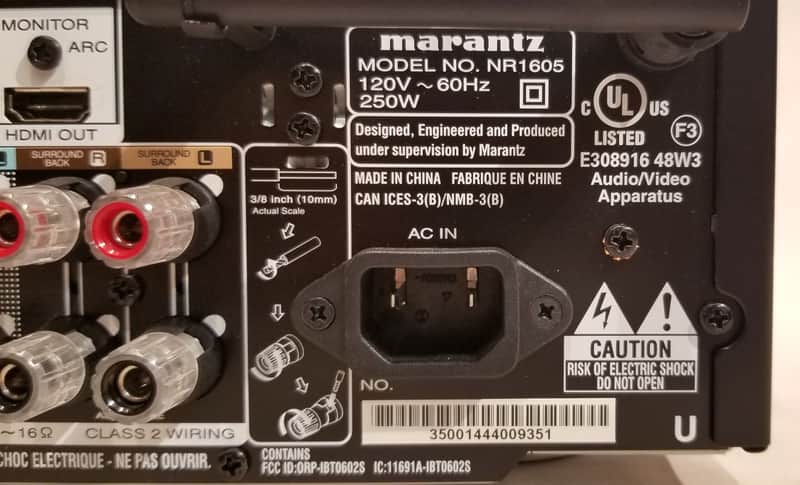 Marantz NR1605 7.1 Channel Network Audio/Video Surround Receiver