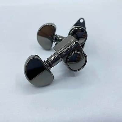 Grover 3x3 Black Nickel Guitar Tuning Pegs Machine Heads Keys image 10