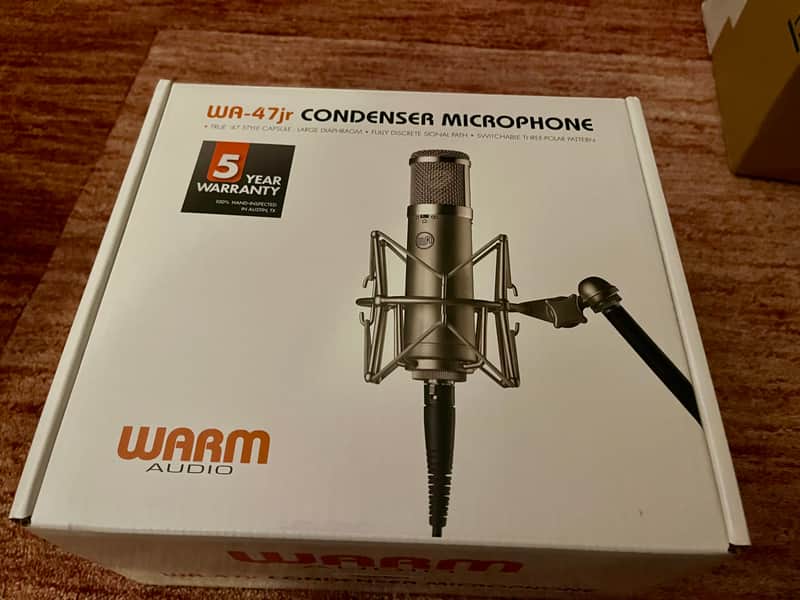 Warm Audio WA-47jr Large Diaphragm Multipattern FET Condenser Microphone 2018 - Present - Nickel image 1