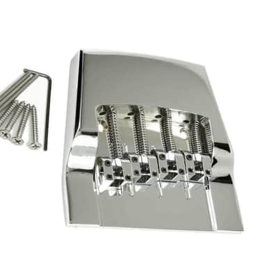 Hipshot® 4 String Chrome Rickenbacker Pre-2020 Replacement Bass Bridge~USA~NEW image 1