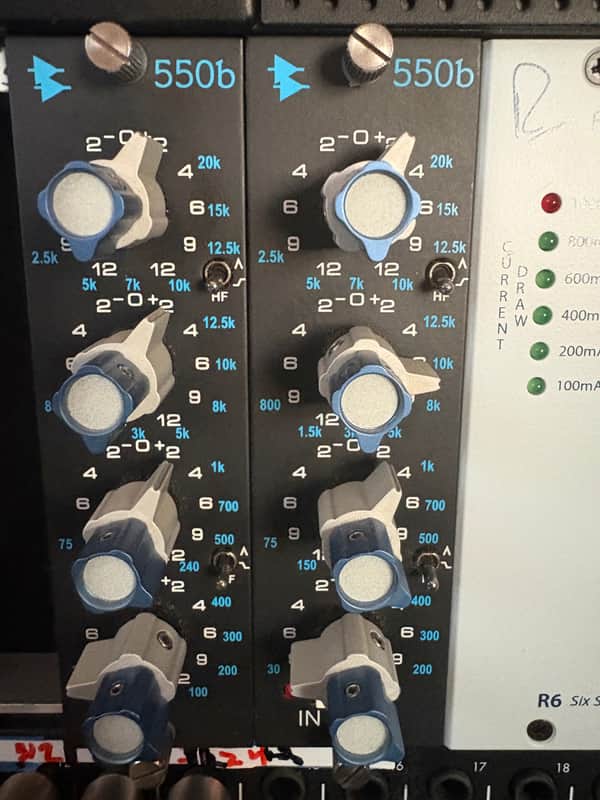 API 550B 500 Series 4-Band Equalizer (Pair) 1990 - Present - Black image 1