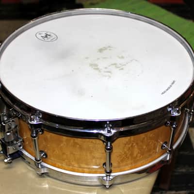 Ludwig Custom Shop Birdseye Maple 5x14" 10- Tube Lug Snare Drum with Die Cast Hoops image 7