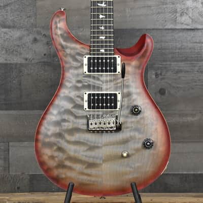 PRS Wood Library CE-24 Satin Quilt Top - Faded Gray Black Cherry Burst image 1
