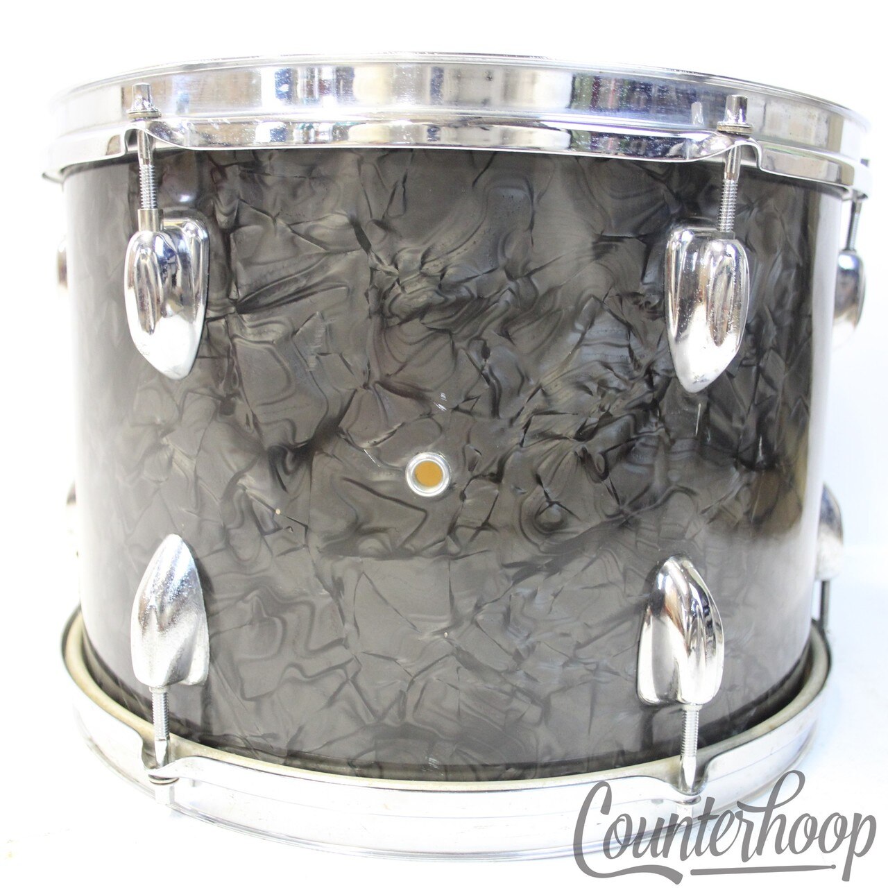 MIJ 13x9"Tom Drum BDP Japan 3Ply+Rings Tube Mount Vintage60s Black Diamond Pearl — main photograph