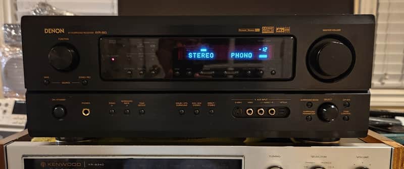 Denon Denon AVR-883 discrete 6-channel A/V receiver 90s - Black image 1