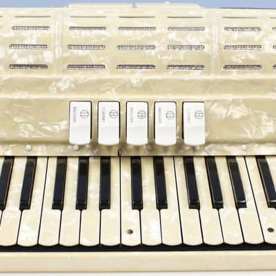 Vintage 1960's Titano Custom Built Accordion, Pearloid, Made in Italy, Offered As Is image 3