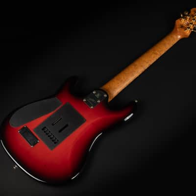 2021 Ernie Ball Music Man Jason Richardson Signature Cutlass 7 - Rorschach Red | USA 7-String JR7 Buckeye Burl Top Birdseye Maple Neck Tremolo Stainless Steel Frets 3.6kg | OHSC image 12