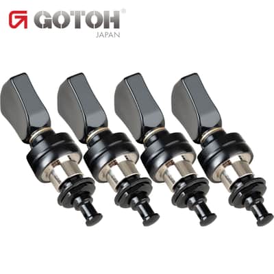NEW Gotoh UPTL-UB4B Sealed Planetary Ukulele LONG Tuning Keys Keystone - BLACK image 1