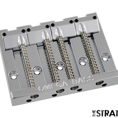 NEW Omega Badass Bass II Style Bridge for Fender P & Jazz Chrome BB-3350-010 image 1