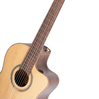 Ortega RCE158SN Performer Series Solid Spruce Top Mahogany Neck Cutaway Nylon 6-String Classical Acoustic-Electric Guitar w/Gig Bag image 7