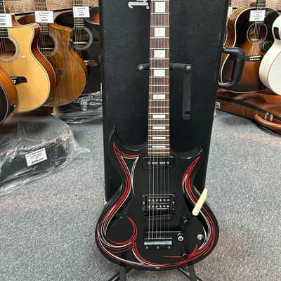 Gibson N-225 Nighthawk Guitar & Hard Case - Ebony/Rick Harris Pinstripe *Limited Edition* image 6