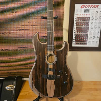 Fender Limited Edition Acoustasonic Electric Guitar Natural Ziricote 2020 - Natural Ziricote Wood image 1