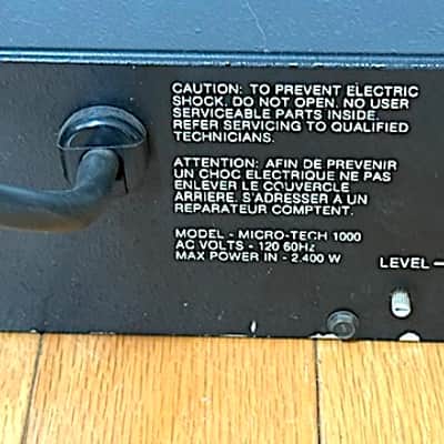 Crown Micro-Tech 1000 Silver & Black Professional 2 Spc Rack Mount Stereo Power Amplifier, Tested image 12