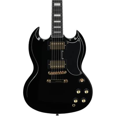 Epiphone Inspired by Gibson SG Custom Electric Guitar (with Gig Bag), Ebony image 1