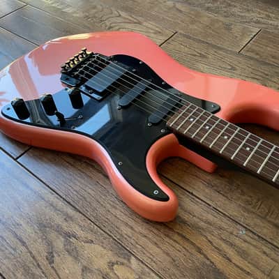1980s Fresher HSS Stratocaster Electric Guitar Shell Pink Floyd Rose MIJ Japan image 7