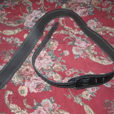 new old stock (no tags) near A+ Perri’s Leathers Ltd BM2DS Guitar Strap, 2" Reversible Black / Gray Italian Premium Leather Guitar Strap, with white double stitching, entire strap is leather padded, Adjustable Length from 42" to 56" image 6