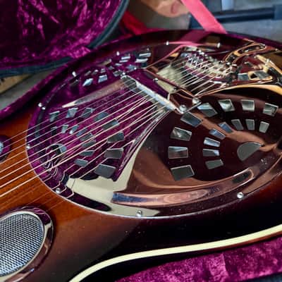 Gold Tone PBS-8 Paul Beard Signature Series 8-String Squareneck Resonator Guitar - tobacco Sunburst high gloss image 6