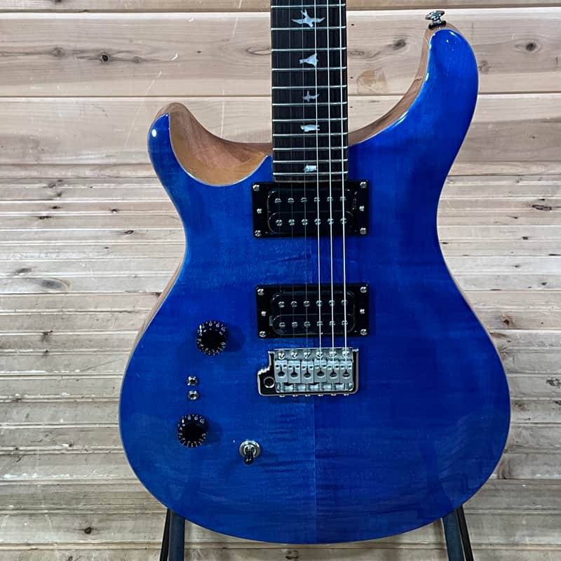 PRS SE Custom 24-08 Left-Handed Electric Guitar - Faded Blue image 1