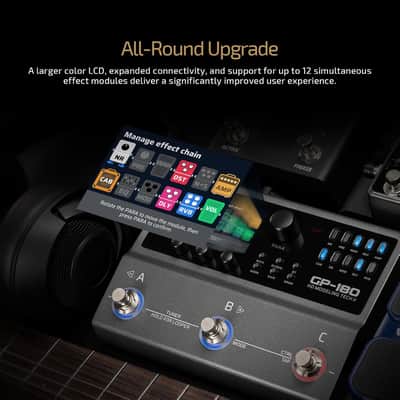 Valeton GP-180 Multi-Effects Guitar Processor with HD Modeling, 200+ Effects, Built-in Battery, IR & NAM Support, Looper, Drum Machine, USB Audio Interface image 7