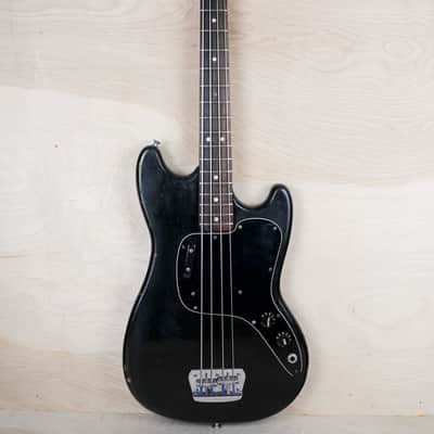 Fender Musicmaster Bass 1977 Black Vintage USA w/ Gig Bag image 3