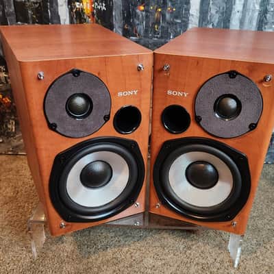Sony Sony SS-CPX22 is a pair of vintage 2-way passive bookshelf speakers 90s  - Walnut wood image 2