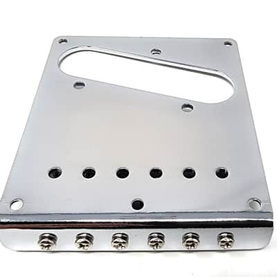 Brio Telecaster Left Handed 6 modern saddle Tele Bridge - Chrome image 10