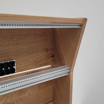 2 Many Synths 15U 126HP Eurorack case 2025 - Osmo hardwax on solid oak image 7