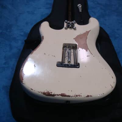 Custom Strat Nitro White Relic "Stars & Skull" 2018 image 24