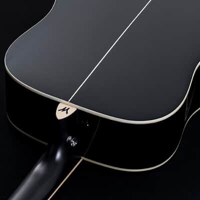 Washburn DFBDB Deep Forest Burl Collection Dreadnought Acoustic Guitar-Black Fade Gloss image 5