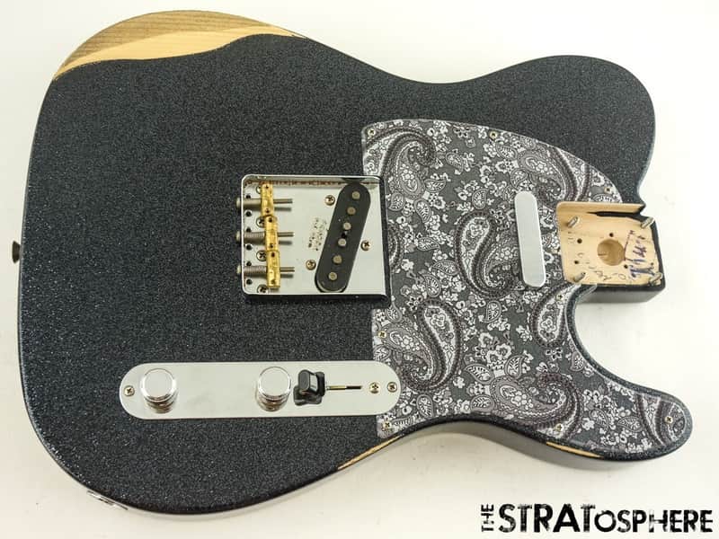 Fender Brad Paisley Road Worn Tele, LOADED BODY Telecaster, Black Sparkle. image 1