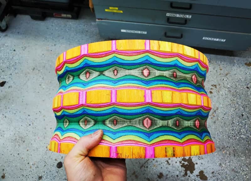 HHG Drums 14x7 Contoured Rainbow ResoLam Snare Drum (This Shell Completed With Your Choice Of Hardware) image 1