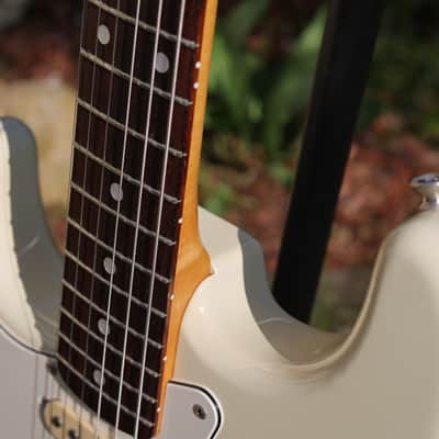 Fender Stratocaster White 1993 Left Handed Kurt Cobain Strat Japan Nirvana Guitar + Hotrail image 14