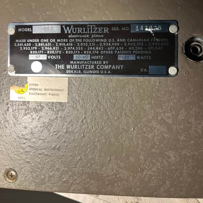 Wurlitzer 206A 64-Key Electric Piano 1974 - 1983 - Beige image 8