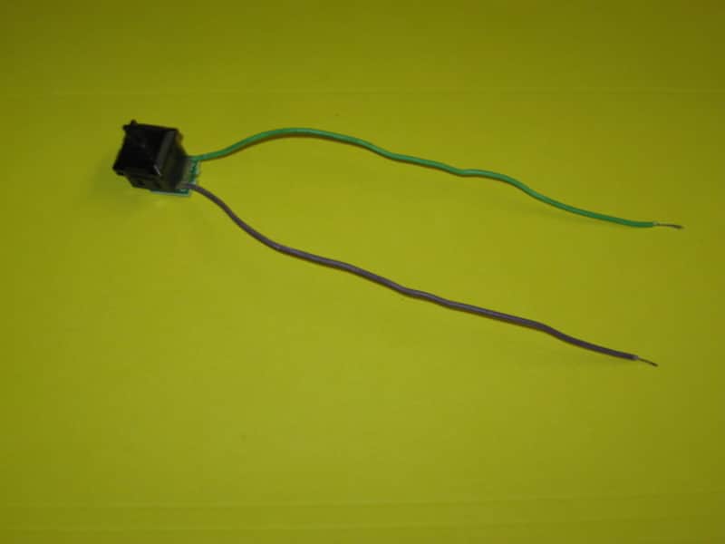 lightly used Boss ON / OFF Foot Switch - black hard plastic on very small green circuit board + green & purple wires for Boss compact size pedals (works fine) came off of a lightly used 2010 SYB5 pedal (NO pedal included / NO other items included) image 1
